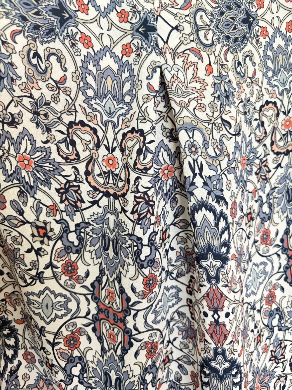 Max Studio Sleeveless Mosaic-Print Camisole in Blue and Cream - Picture 5 of 11